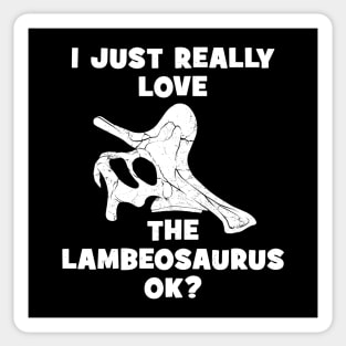 Lambeosaurus fossil skull Sticker